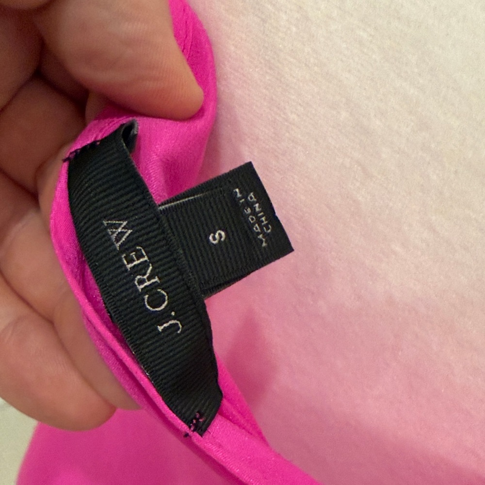 J. Crew Fuschia Silk Cami Tunic - Picture 4 of 4